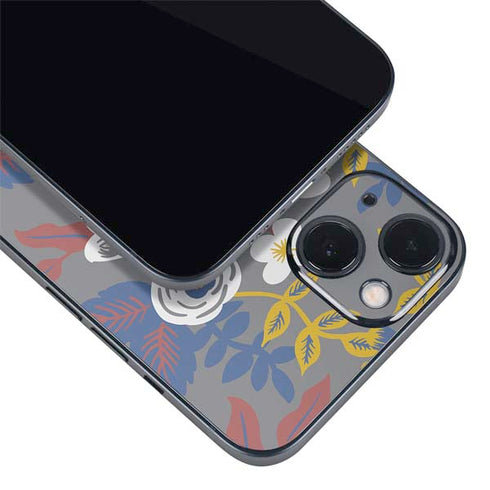Autumn Grey Floral iPhone 14 Plus Skin